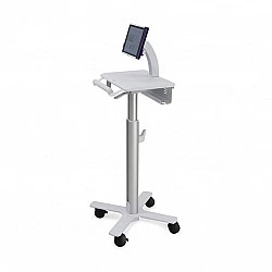 Ergotron Tablet Cart, SV10 - Wagen für Tablet / Tastatur - medizinisch - Metall - weiß, Aluminium - Bildschirmgröße: bis zu 30,5 cm (bis zu 12 Zoll)