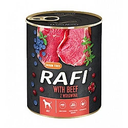 Dolina Noteci Rafi Wet dog food with beef, blueberries and cranberries - 800g