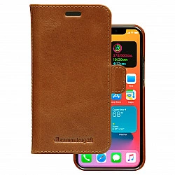 dbramante1928 Lynge - Flip-Hlle fr Mobiltelefon - genarbtes Leder - Hellbraun - fr Apple iPhone 12 mini