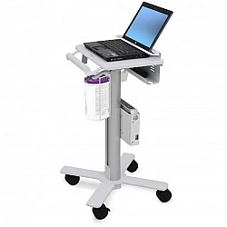 Ergotron StyleView Laptop Cart, SV10 - Wagen für Notebook - medizinisch - Metall - weiß, Aluminium - Bildschirmgröße: bis zu 43,2 cm (bis zu 43,20cm (17)) (SV10-1100-0)