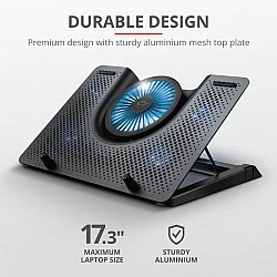 Trust GXT 1125 Quno Notebook stand Black 43.2 cm (17)