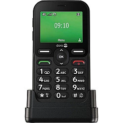 Doro LEVA E10 -  schwarz 4G Mobiltelefon mit Secure-Button, HD-Voice, Hörgerätekompatibilität (380592)