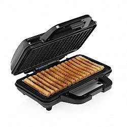 Tristar WF-1171 Waffle Iron Indicator Light, Non-stick Coating, Overheating Protection, Corded Black