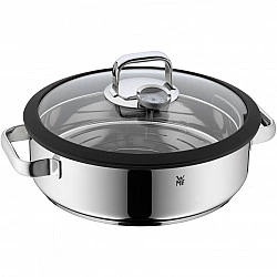 WMF Vitalis Aroma Steamer O 28 cm - 5 l - Stainless Steel - Round - Ceramic - Gas - Induction - Stainless Steel - Glass (1743016040)