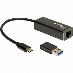 USB Adapter Argus IT-732, USB-C Stecker > RJ-45 Buchse (schwarz, 10/100/1.000/2.500 Mbit/s)