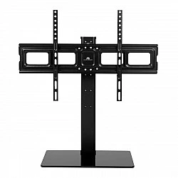Maclean MC-386 Universal TV Stand Base for Cabinet Dresser Table Desk 32 - 75 40kg VESA 35° Rotating Temepred Glass Adjustable TV Height Powder Coating