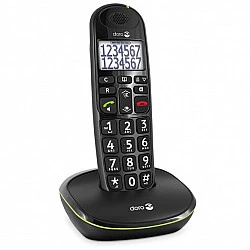 DORO PhoneEasy 110 - Schnurlostelefon mit Rufnummernanzeige/Anklopffunktion - DECT\GAP - Schwarz (380105)