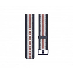 Fitbit | Versa-Lite Woven Hybrid Band, large, navy/pink | The Fitbit Versa woven hybrid band is made of polyester woven material on top and fluoroelastomer material on the bottom with an aluminium buckle. | The Fitbit Versa woven hybrid band is not water