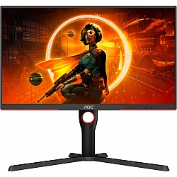 AOC Gaming Q27G3XMN 27 Zoll QHD Monitor, 180 Hz, FreeSync Prem. Pro., HDR1000 (2560x1440, 1 ms GtG, HDMI, Display Port) schwarz-rot