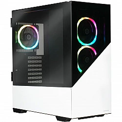 Enermax K8 - Midi Tower - PC - Schwarz/Weiß - ATX - micro ATX - Mini-ITX - SPCC - Gehärtetes Glas - Gaming (ECA-EK8-WW-ARGB)