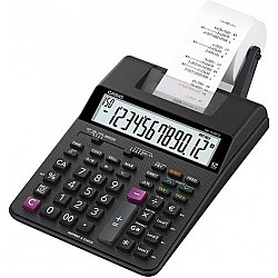 HR-150RCE, desktop, printing calculator, 12 digits, 1 line, AC battery, black