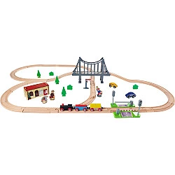 Bahnset mit Brücke (55 Teile)