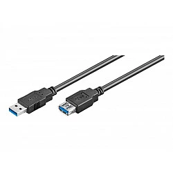 Wentronic Goobay USB 3.0 SuperSpeed Verlängerungskabel, Schwarz, 5 m - USB 3.0-Stecker (Typ A) > USB 3.0-Buchse (Typ A) (95726)