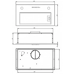Akpo WK-7 MICRA 60 cooker hood Ceiling built-in White