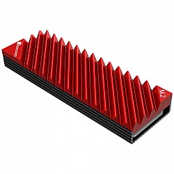 Jonsbo M.2-3 RED Computer Kühlkomponente Solid-State-Laufwerk Kühlkörper 1 Stück(e) Schwarz - Rot (M.2-3 RED)