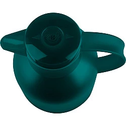 SAMBA Isolierkanne, 1 Liter (türkis/transparent, QUICK PRESS Verschluss)