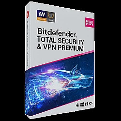 Bitdefender Total Security + Premium VPN | 5 PC | 1 Year | EU only