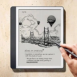 Ebook New Kindle Scribe - 2024 release 10.2 glare-free 64GB Wi-Fi (Without Lockscreen Ads) with Premium Pen Tungsten