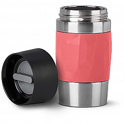 Emsa TRAVEL MUG Compact Thermobecher (koralle/edelstahl, 0,3 Liter, Drehverschluss)