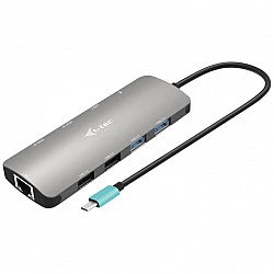 USB-C Metal Nano docking station 2x HDMI Display + Power Delivery 100W