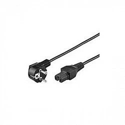 Wentronic Goobay Warmgeräte Anschlusskabel, 2 m, Schwarz, Schwarz - Schutzkontaktstecker (Typ F, CEE 7/7) > Gerätebuchse C15 (93277)