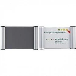 FRANKEN Türschild Clip, 148 x 148 mm, silber Cliprahmen aus Aluminium und Kunststoff mit Schutzfolie, - 1 Stück (BS0606)