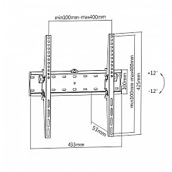 Gembird WM-55T-02 TV mount/stand 139.7 cm (55) Black