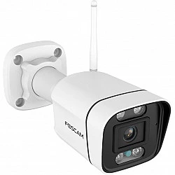 Foscam V5P WLAN Überwachungskamera Weiß 5MP (3072x1728), Dual-Band WLAN, Integrierter Scheinwerfer und Sirene