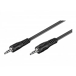 Wentronic Goobay 3,5mm-Klinke-Verbindungskabel, Schwarz, 2.5 m - Klinke 3,5 mm-Stecker (3-Pin, Stereo) > Klinke 3,5 mm-Stecker (3-Pin, Stereo) (50449)