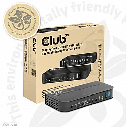 VIDEO SWITCH KVM DP/HDMI/CSV-7210 CLUB3D