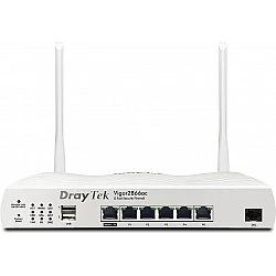 Draytek Vigor 2866ax - Wireless Router - DSL-Modem - Switch mit 6 Ports - GigE, PPP - WAN-Ports: 2 - 802,11a/b/g/n/ac/ax - Dual-Band - wandmontierbar (V2866AX-DE-AT-CH)