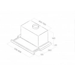 Elica Elite 14 STD GRIX A/90 Semi built-in (pull out) Stainless steel 350 m³/h