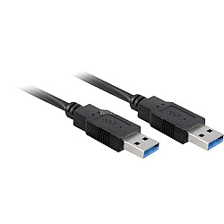 Wentronic Goobay USB 3.0 SuperSpeed Kabel, Schwarz, 3 m - USB 3.0-Stecker (Typ A) > USB 3.0-Stecker (Typ A) (93929)
