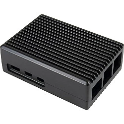 ODS-739 Raspberry Alu Case, Gehäuse schwarz, für Raspberry Pi5
