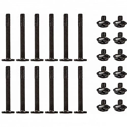 Set Radiatorschrauben M3x30mm / M3x5mm, Schrauben-Set schwarz, 24-teilig
