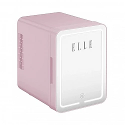 Mini lodówka z lusterkiem do makijażu LED ELLE 4L fioletowa