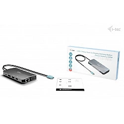 USB-C Meatl Nano 3x Display DP HDMI Docking Station Power Delivery 100 W