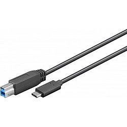 Wentronic Goobay USB 3.0 SuperSpeed Kabel > USB-C™, 1 m - USB 3.0-Stecker (Typ B) > USB-C Stecker (67986)