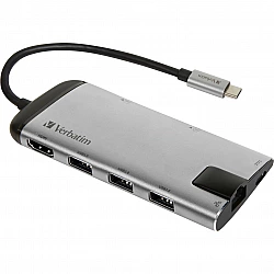 Multi Port USB-C 3.1, 3x USB 3.0, HDMI 4K, type-c, RJ-45, SD/micro SD