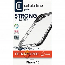 Cellularline Strong Guard Case iPhone 16 Clear (TETRACIPH16T)