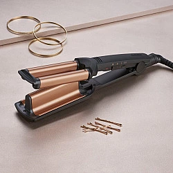 BaByliss Deep Waves Curling iron Warm Black, Orange 98.4 (2.5 m)