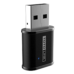 TOTOLINK A650USM AC650 WIRELESS DUAL BAND USB ADAPTER - MU-MIMO SUPPORT - Kabelgebunden - USB Typ-A - WLAN - Wi-Fi 5 (802.11ac) - 633 Mbit/s - Schwarz