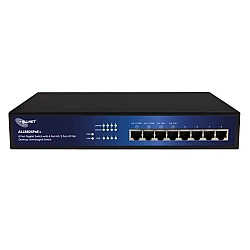 ALLNET ALL8804POE+ network switch Unmanaged L2 Gigabit Ethernet (10/100/1000) Power over Ethernet (PoE) Black, Blue