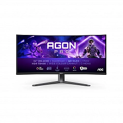 AOC Agon PRO AG346UCD 34 Zoll WQHD OLED Curved Gaming Monitor, 175 Hz, 0.03 ms, FreeSync Premium Pro, G-Sync comp., HDR400 (3440x1440, 2x HDMI, Displa