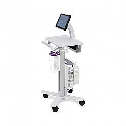 Ergotron Tablet Cart, SV10 - Wagen für Tablet / Tastatur - medizinisch - Metall - weiß, Aluminium - Bildschirmgröße: bis zu 30,5 cm (bis zu 12 Zoll)