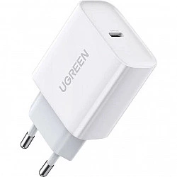 Ugreen USB Power Delivery 3.0 Quick Charge 4.0+ 20W 3A mains charger (white)
