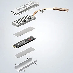 Graugear M.2 NVMe SSD Heatpipe Kühler mit Abdeckung für PlayStation 5