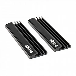 Akasa A-M2HS01-KT02 Computerkühlsystem Solid-State-Laufwerk Kühlkörper/Radiator Schwarz 1 - 2 (A-M2HS01-KT02)