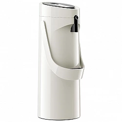 emsa Pump-Isolierkanne PONZA, 1,9 Liter, weiß doppelwandiger Vakuum-Glaskolben, hohe Pump-Leistung, - 1 Stück (515707)