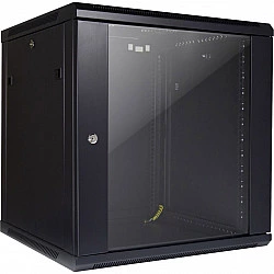 Wandgehäuse SMA-6612, IT-Schrank schwarz, 12HE